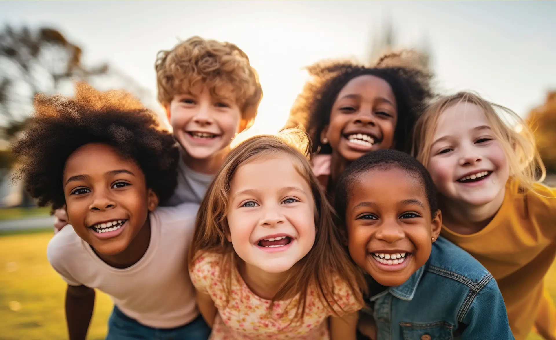 The original group photograph of smiling children